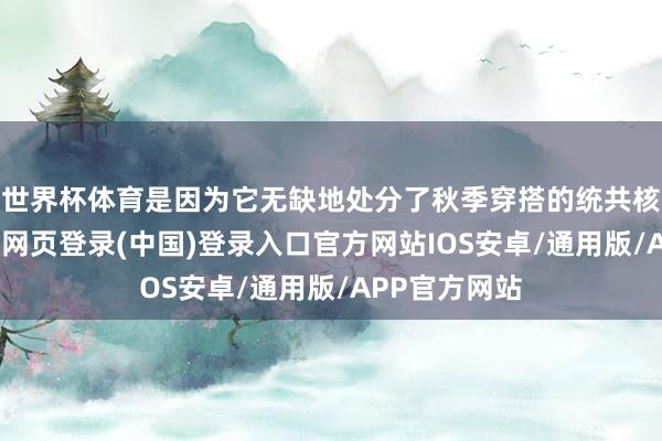 世界杯体育是因为它无缺地处分了秋季穿搭的统共核肉痛点-开云网页登录(中国)登录入口官方网站IOS安卓/通用版/APP官方网站